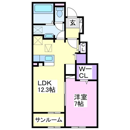 プリートBの物件間取画像